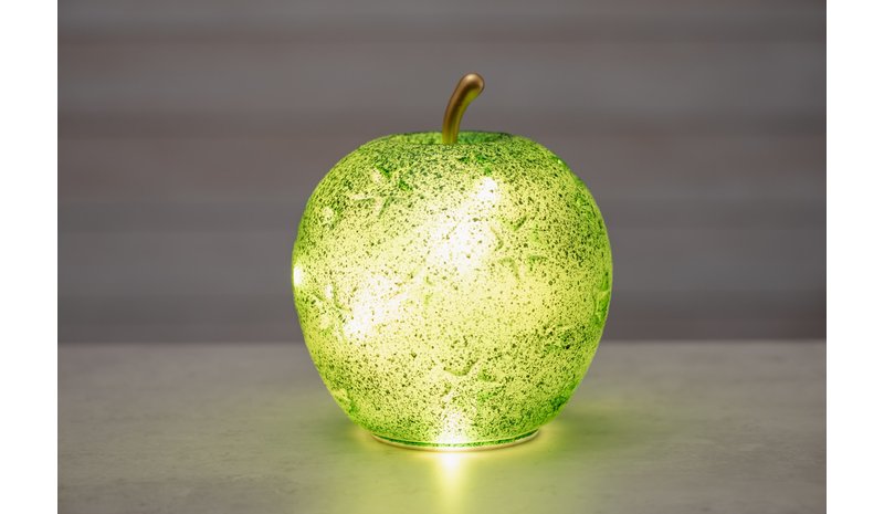 Finnlumor vihreä lasiomena LED-valoilla
