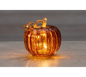 Finnlumor oranssi särölasi kurpitsa