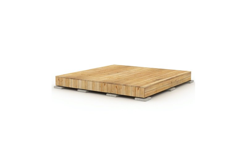 Patio Terassit Modern 2 x 2 m lehtikuusi valmisterassi