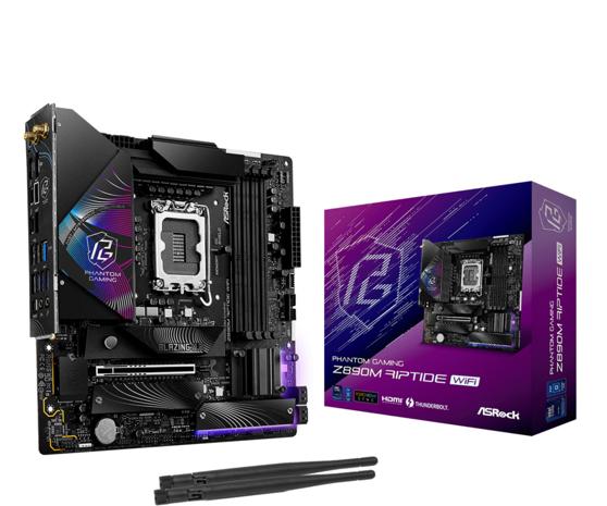 ASRock Z890M RIPTIDE WIFI Emolevy - Intel Z890 - Intel LGA1851 socket - DDR5 RAM - Micro-ATX