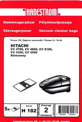 Hanestroem, pölypussit HITACHI CV 5100 (H182)