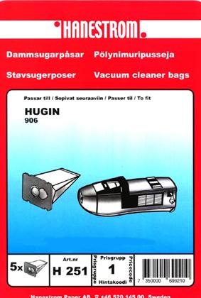 Hanestroem, pölypussit HUGIN 906 (H251)