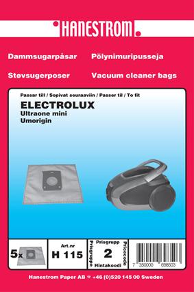Hanestroem, pölypussit ELECTROLUX ULTRAONE MINI (H115)