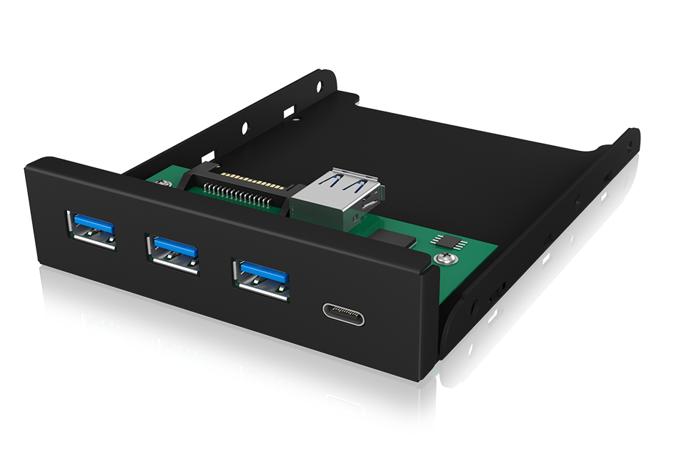 ICY BOX 3.5 Front with USB 3.0 Type-A and Type-CÂ™ hub