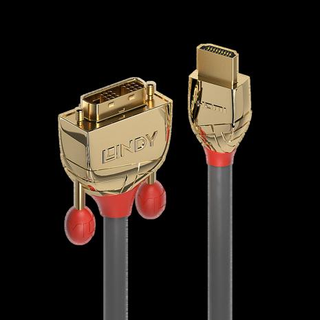 Lindy Gold Line adapter cable - HDMI / DVI - 10 m