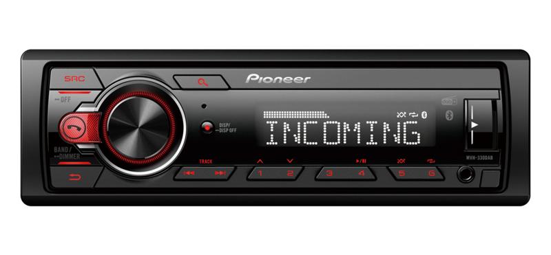 Pioneer MVH-330DABAN, Lajittelu, 1 DIN, 200 W, 50 W, Android, AAC, FLAC, WAV, WMA, FLAC, WAV, WMA