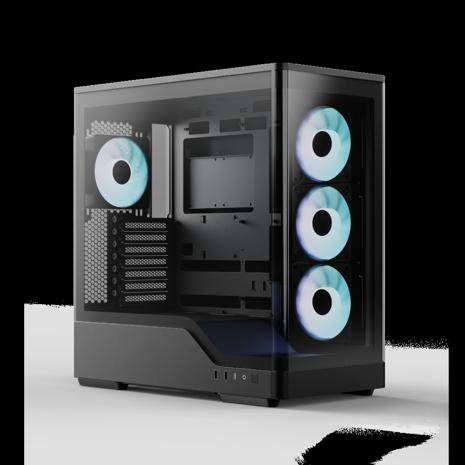Aerocool P500A-BK Midi Tower Black – kuva 3/4