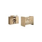 Byrå med skötbord Baby Säng Jaxx Sam Jaxx oak -