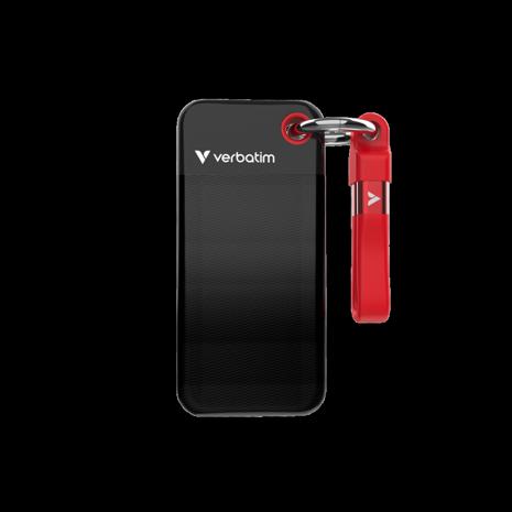 Verbatim Pocket SSD USB 3.2 Gen 2 1TB Black/Red