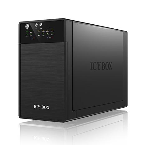 ICY BOX IB-RD3620SU3 disk array 0 TB Desktop Black