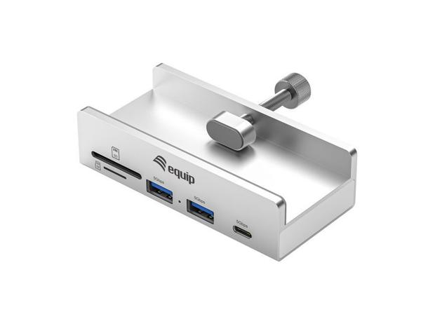 Equip 128968 interface hub USB 3.2 Gen 1 (3.1 Gen 1) Type-A 5000 Mbit/s Aluminium – kuva 2/2
