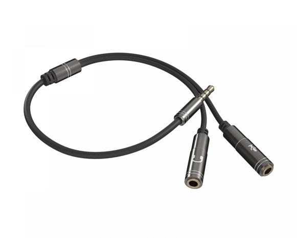 GENESIS A20 audio cable 0.2 m 3.5mm Black, Silver