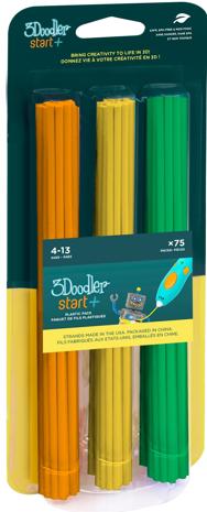 3Doodler START Mix 75-Pack, Oranssi/Keltainen/Vihreä