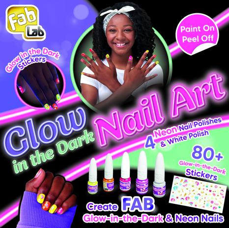 FABLAB Glow in the Dark Neon Nail Art