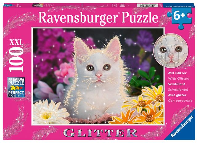 Ravensburger White Kitten Glitter 100p palapeli