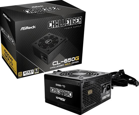 ASRock Challenger 650W -virtalähde, 80 Plus Gold