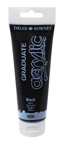 Graduate Acrylic 120 ml Musta