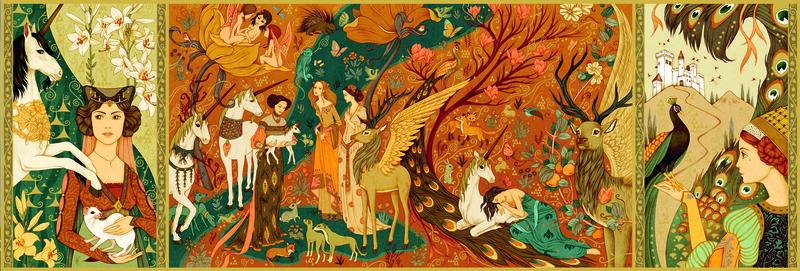 Puzzle gallery, Unicorn lady, Djeco
