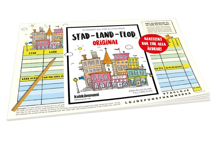 Stad, land, flod Spelblock (SE)