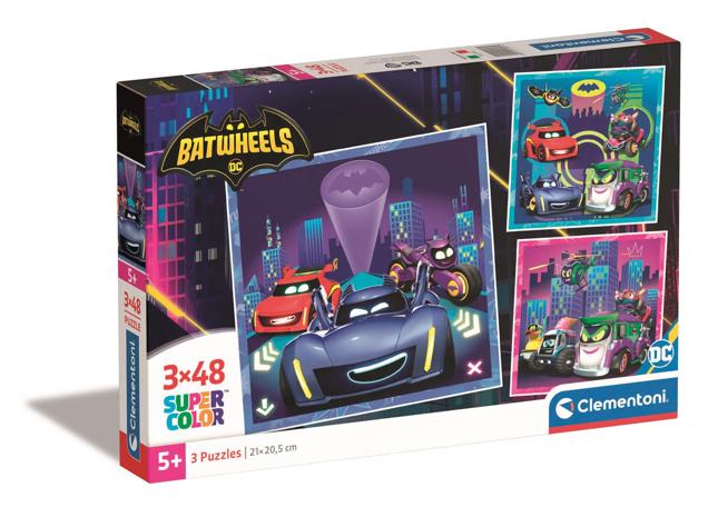 3x48 pcs Puzzles Kids Batwheels