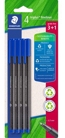Staedtler Fineliner triplus blue 4pcs Bc – kuva 4/6