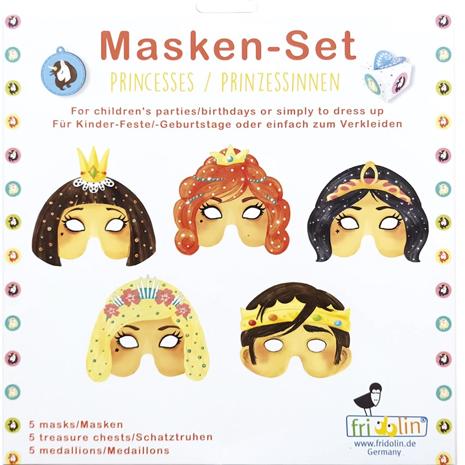 Kasvonaamarit ja aarrejahti Prinsessat 5-pakkaus Fridolin
