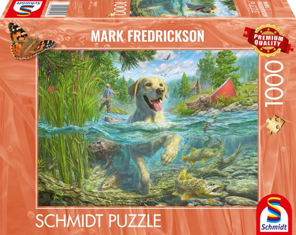 Schmidt Yellow Labrador Goes Fishing 1000p palapeli