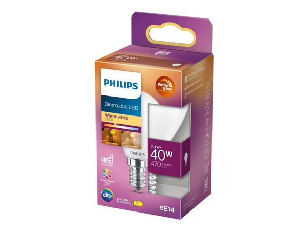 Philips Philips LED Classic WarmGlow E14 P45 3,4W matta
