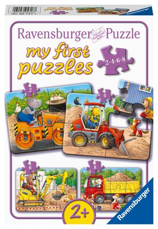 Ravensburger - Construction Site Animals - 2/4/6/8p (10105717)