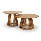 Peyra SohvapöytäSarjapöydät Pyöreä 86/60 cm - Tammi