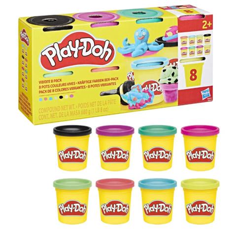 Play-Doh Vibrant 8 Pack Solid 680G