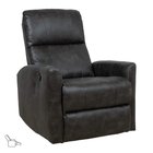 Recliner-nojatuoli Lönvik manuaalisella keinuvalla ja pyörivällä mekanismilla - harmaa