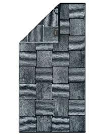 Pyyhe CAWÖ Black&White Ringel 80x150 Puuvilla