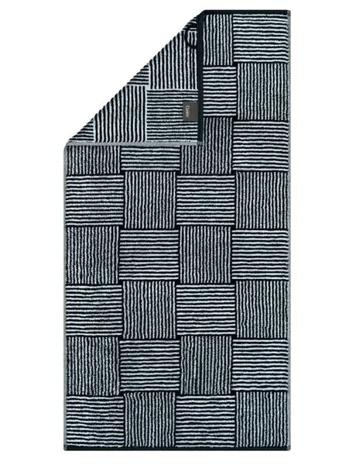 Pyyhe CAWÖ Black&White Ringel 80x150 Puuvilla