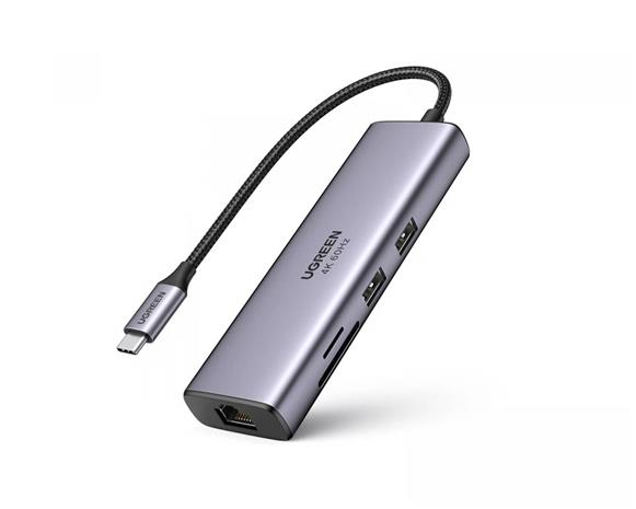 Ugreen 60515 USB-C Hub 2*USB3.0+HDMI+RJ45+SD&TF +PD port Converter
