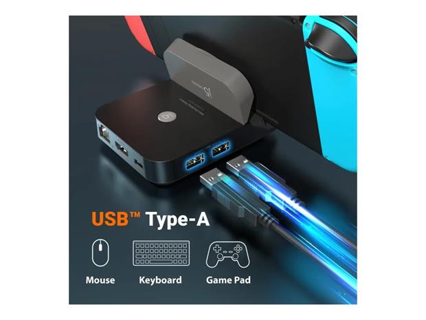 j5create JCD620 Mini Docking Station for Nintendo Switch™, Black