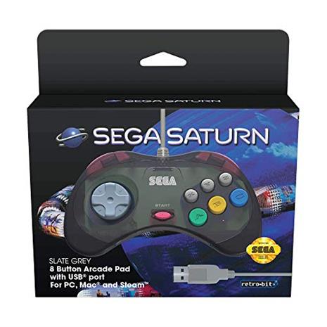 Retro-Bit SEGA Saturn USB, PC/Nintendo Switch/Mac -peliohjain