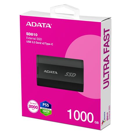 ADATA SD810 1 TB USB Type-C USB 3.2 Gen 2x2 Black