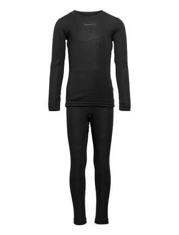 Core Warm Aluskerrasto JR, Black, 110–116