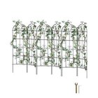 6 kpl. tukeva metallinen puutarhateline – 51 × 180 cm