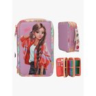Topmodel - TOPModel Triple Pencil Case with Pendant GIRL POWER - Purple