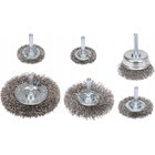 Yato-kuppiharjasarja 6 kpl YT-47593, 37 mm, 50 mm, 62 mm, 62 mm, 75 mm, 6 mm, 4500 rpm, ruostumaton teräs