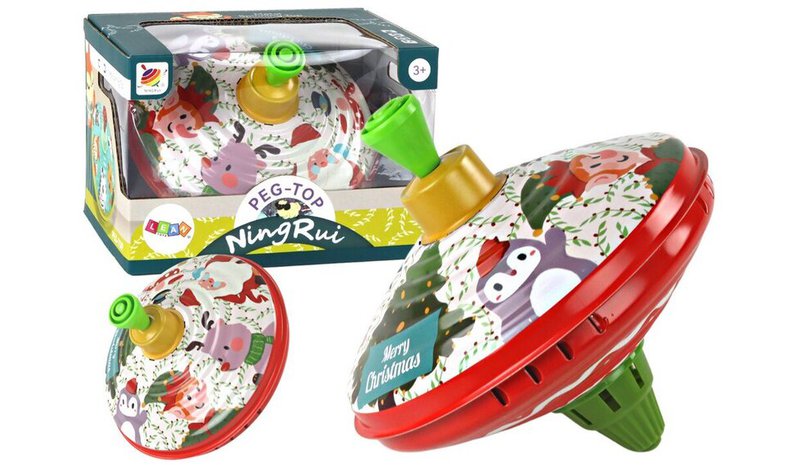 Traditional Metal Spinning Top Santa Claus Theme