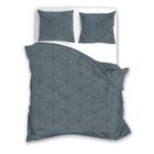 Sininen satiini mikrokuituliina 220x200 + 2x70x80