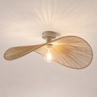 Lindby Valdorin -kattovalaisin, beige, 75 cm x 50 cm, paperi