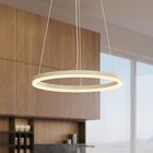 Arcchio LED-riippuvalaisin Albiona, beige, 1 rengas, halkaisija 40 cm