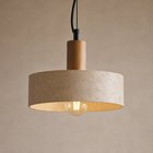 Lucande Carlotta -riippuvalaisin, 1-lamppuinen, halkaisija 27 cm, beige, betoni