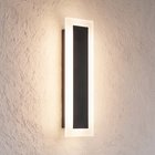 LED-ulkoseinävalaisin Wow, musta/valkoinen, metalli, IP54, CCT