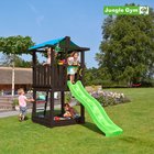 Jungle Gym Leikkiteline Hut + Vihreä Liukumäki