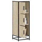 vidaXL Korkeaboard sonoma tammi 35,5x35x106,5 cm suunniteltu puu